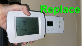 Honeywell thermostat replacement [upl. by Ahsienet654]