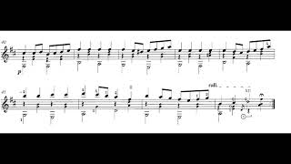 Heitor Villalobos  Gavotta Choro for Guitar Score video [upl. by Alderson]