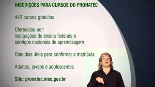 Abertas as inscrições para 442 cursos profissionalizantes oferecidos pelo Pronatec [upl. by Scrivings]