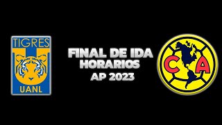 HORARIOS CANALES Y FECHAS DONDE VER LA FINAL DE IDA  LIGA MX APERTURA 2023 [upl. by Acinorev]