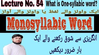 Monosyllabic Word How to identify Monosyllabic Word  Guide Word with Examples [upl. by Ahsaeym283]