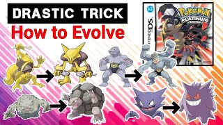 DRASTIC TRICK Pokemon Platinum  How to Evolve Kadabra Machoke Haunter amp Graveler [upl. by Ominoreg]