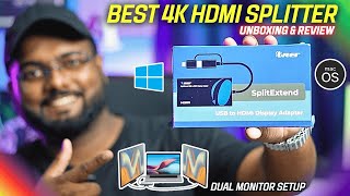 Best 4K HDMI Splitter For Dual Monitor Setup  Orei SplitExtend USB To HDMI Splitter  Review 🔥 [upl. by Coray]