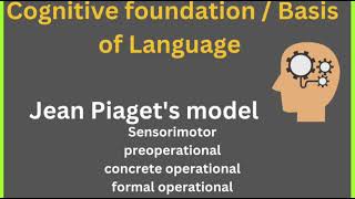 cognitive theory of language acquisition Jean Piagets theory [upl. by Ainitsirc]