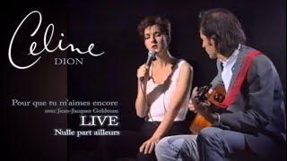 Celine Dion  Pour que tu maimes encore LIVE NPA 16 mars 1995 JeanJacques Goldman LPR REMASTER [upl. by Hylan321]