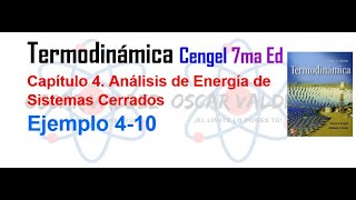 Problema 410 Termodinámica Cengel 7ma Ed Trabajo de proceso a presión constante isobárico [upl. by Nivat751]