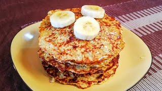 PANQUEQUES DE AVENA Y PLÁTANO CON 3 INGREDIENTES SIN LECHE Y SIN LICUADORA  El Toque de Raquel [upl. by Zil]