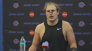 Boise State LB Marco Notarainni on defensive performance win over Nevada [upl. by Nathalie23]