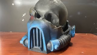 Space marine battle damaged helmet Part 1 of dreadnought cosplay [upl. by Hendon]