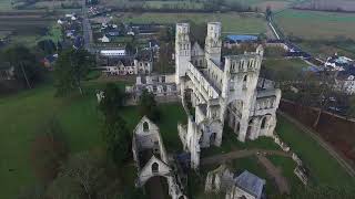 Chant of the Mystics O Filii et Filiae  Abbaye de Jumièges Drone Footage  Gregorian Chant [upl. by Ahsienar]