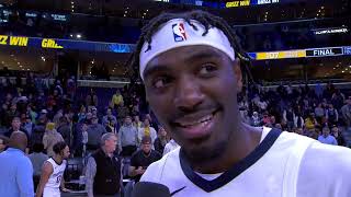 Vince Williams Jr Walk Off Interview  Warriors vs Grizzlies [upl. by Pauli]