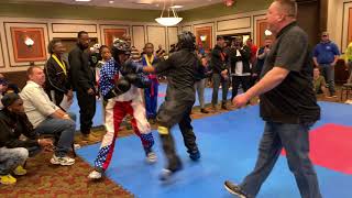 Harris Edwards Jr vs Nathan Hill WKC Regional Qualifier Kickboxing Perrysburg OH Team USA 2019 [upl. by Retsim157]