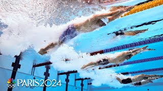 Exciting threeway finish in mens 4x200 freestyle comes down to wire at Worlds  NBC Sports [upl. by Sel475]