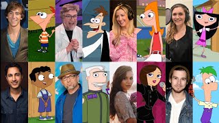 Phineas and Ferb  Voice Actors amp Songs  Behind the Scenes  Side By Side Comparison [upl. by Notrom]