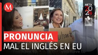 Xóchitl Gálvez capitaliza frase en inglés que generó controversia y críticas [upl. by Aerdnaxela]