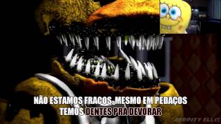 FNAF 4 SONG  ESTAMOS NO SEU QUARTO  BoB Esponja REACT [upl. by Pruchno]