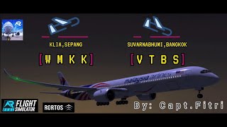 RFS Real Flight Simulator  MAS A330300 WMKK to VTBS manual set NAV AP [upl. by Darda]