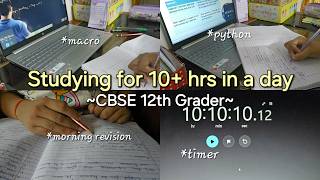 Studying for 10 hours in a day 📚 📖 studied till 1am ⌚ CBSE 12th Grader📍study vlog [upl. by Adella]