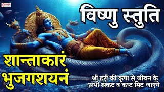 विष्णु मंत्र  शान्ताकारं भुजगशयनं  Shantakaram Bhujagashayanam  Vishnu Mantra With Lyrics mantra [upl. by Wake]