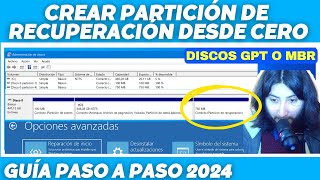 Crear PARTICIÓN DE RECUPERACIÓN desde CERO en Windows 10  ERROR 0x80070643  ERROR KB5034441  2024 [upl. by Luapnaej]