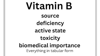 CV B 10 source active state biomedical importance deficiency and toxicity of vitamin B complex [upl. by Ijies]