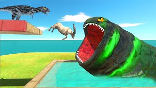 Find Correct Path And Dont Fall Into Bloops Mouth  Animal Revolt Battle Simulator [upl. by Naibaf852]