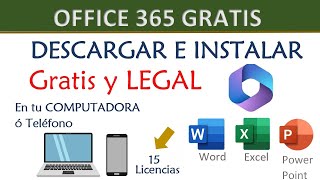 Obtener Office 365 gratis LEGAL  Como instalar en tu computadora 2023  Word Excel Power Point [upl. by Infield]