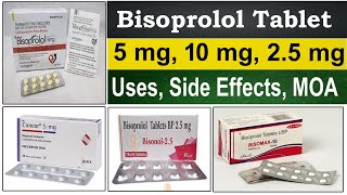 bisoprolol fumarate tablets 25 mg 10 mg 5 mg  Mode of action  Uses Side Effects Mechanism [upl. by Sugirdor]