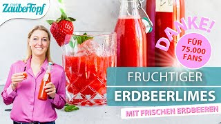 🥳 😍 WIR FEIERN 75000 mit euch und dem besten ERDBEERLIMES aus dem Thermomix®  Thermomix® Rezept [upl. by Jadwiga]