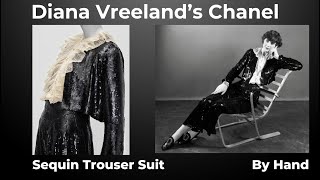 CHANEL sequin trouser suit worn by Diana Vreeland Fashion Unpicked VampA [upl. by Cad]