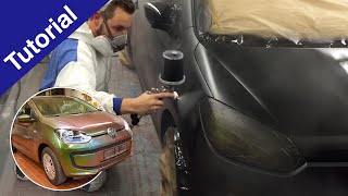 Plasti Dip mit Lackierpistole verarbeiten Auto komplett mit Sprühfolie gedippt [upl. by Nittirb551]