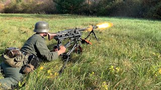 Blank Firing MG42 At WW2 Reenactment [upl. by Fusuy728]