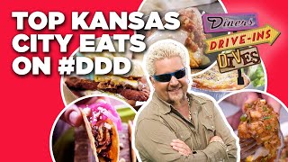 Top Kansas City Eats on DDD with Guy Fieri  Diners DriveIns and Dives  Food Network [upl. by Nahtnamas]