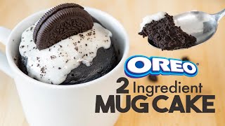 2 Ingredient OREO Mug Cake 💙  Easy Microwave Desserts [upl. by Aleydis]