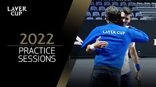 Team World amp Team Europe Practice  Laver Cup 2022 [upl. by Burnley710]