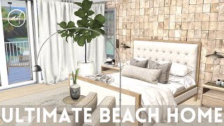 THE ULTIMATE FAMILY BEACH HOME  Sims 4  CC SPEED BUILD [upl. by Maidie]