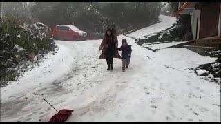 MORE VISUALS OF SNOWFALL IN DARJEELING [upl. by Merridie]