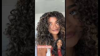 curly hair routine curlyhair curlyhair curls curlygirl curlyhairstyles curlyhairgoals [upl. by Elbys109]