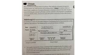 Documents in Accounting  Cheque and Counterfoil [upl. by Atinod]