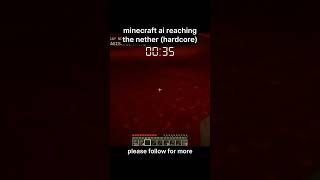 minecraft ai first time reaching the nether minecraft shorts minecraftai music [upl. by Punke]