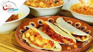 4 Guisados para Gorditas Rellenas tacos y quesadillas [upl. by Anilave]