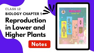 Class 12 Biology Chapter 1 Reproduction in Lower and Higher Plants Notes Maharashtra Board [upl. by Kreiner]