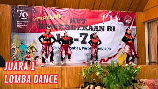 Juara 1 Lomba Dance  Perayaan HUT RI ke  79  Gereja StBarnabas  Pamulang [upl. by Ehudd]