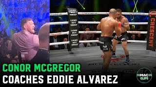 FULL ROUND Conor McGregor coaches Eddie Alvarez at BKFC Eddie points him out [upl. by Prakash658]