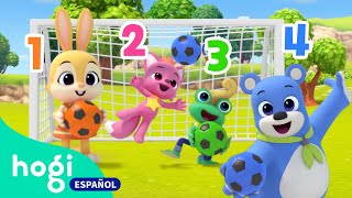 A Jugar al Fútbol con los NÚMEROS  Colores para niños de 2 a 3 años  Mix  Hogi en español [upl. by Nairda790]