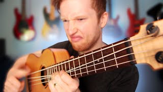 Playing metal on a UKULELE BASS actually sounds ULTRA HEAVY [upl. by Cormier]