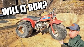 I Bought an Abandoned Honda ATC 110 3 Wheeler  Can We Get it Running [upl. by Amol]