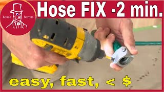 How to Fix Damaged End of a Garden Hose  Easy Hose Repair [upl. by Nemra]