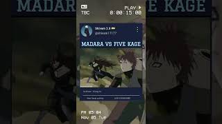 Madara Uchiha VS Five Kage 🤯☠️ attitude shorts [upl. by Meehan540]