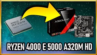 Placa mãe A320MHD Funciona com Ryzen 5 4500 4600G  5600G  5500 [upl. by Aissirac]